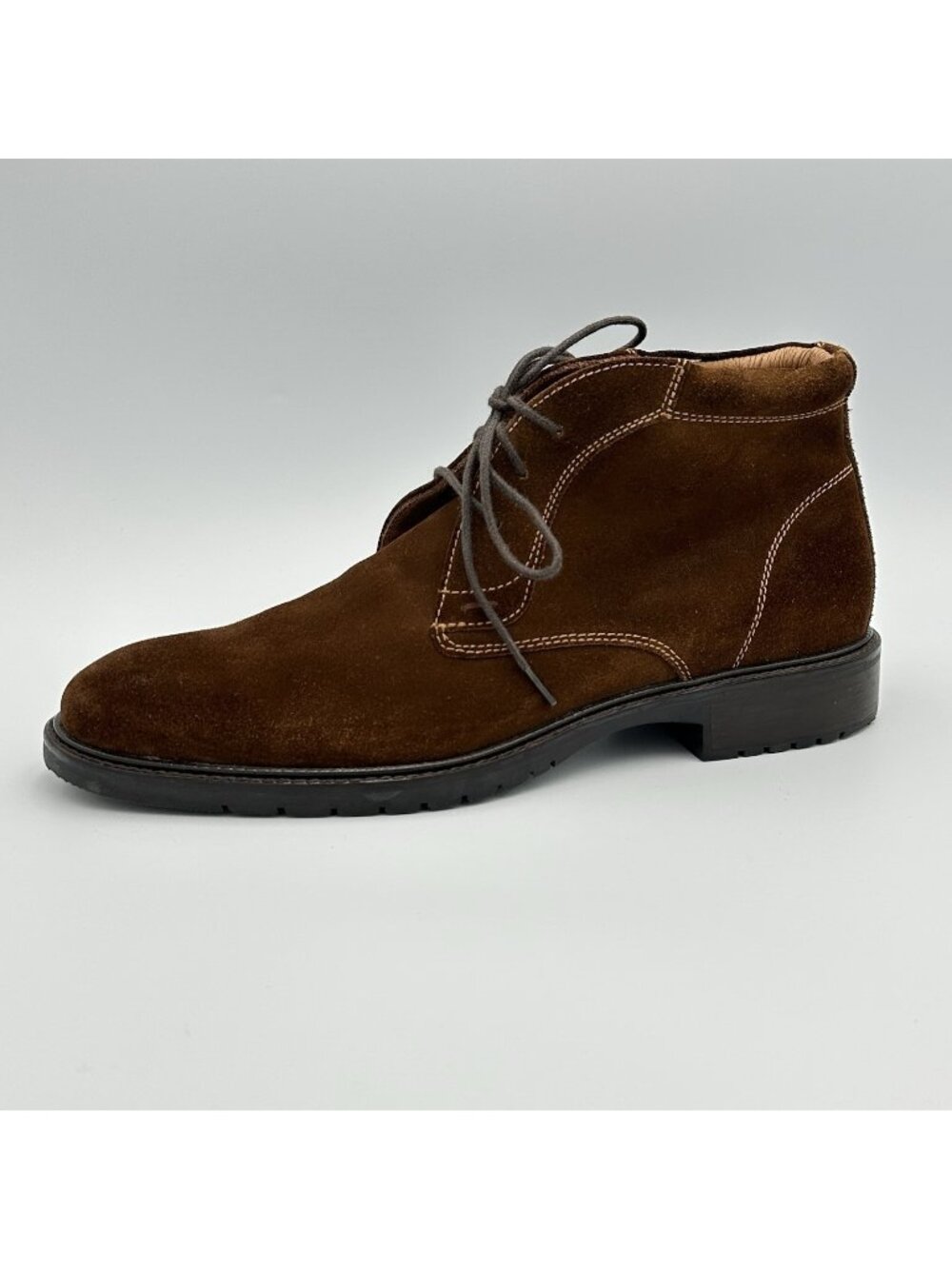 Johnston & Murphy Boots Men’s Size 8.5 Ankle Chukka Brown Suede Lace Up Shoes